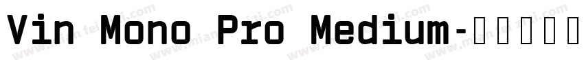 Vin Mono Pro Medium字体转换